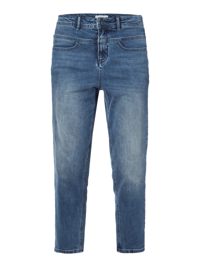 Jake*s Casual Stone Washed Girlfriend Fit Jeans - verkürzt Dunkelblau Melange 2