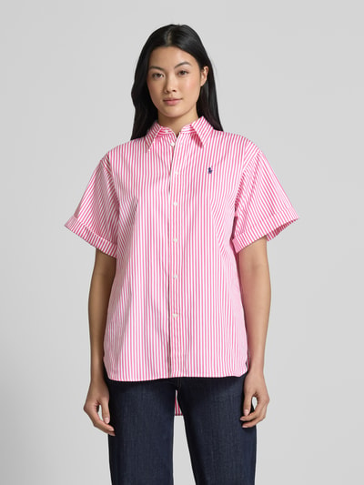 Polo Ralph Lauren Hemdbluse mit Label-Stitching Pink 4