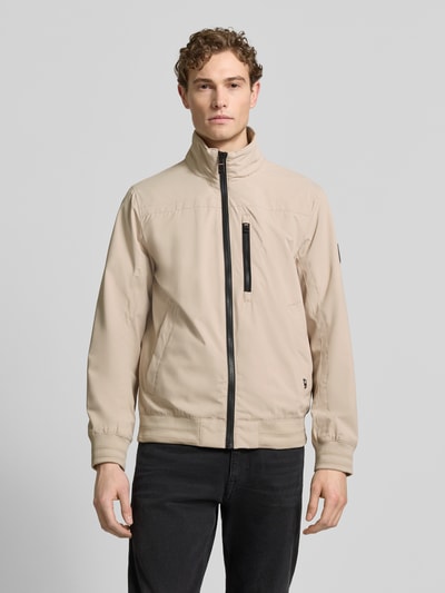 Tom Tailor Comfort Fit Blouson mit geripptem Rumpfabschluss Beige 4