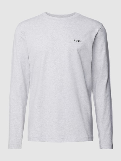 BOSS Green Longsleeve mit Label-Print Hellgrau 2