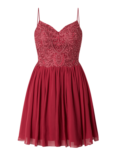 Laona Cocktailjurk van chiffon met borduursels Kersenrood - 2