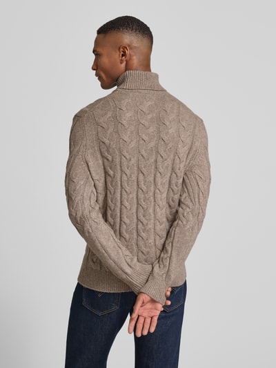 GRAN SASSO Sweter z dzianiny z golfem Piaskowy 5