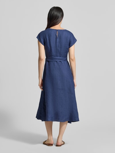 Weekend Max Mara Tailliertes Freizeitkleid aus reinem Leinen Modell 'ESORDIO' Dunkelblau 5