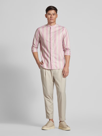 Tommy Hilfiger Regular fit vrijetijdsoverhemd met maokraag, model 'BOLD' Roze - 1