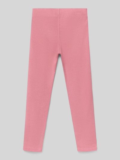 Productfoto, Slim Fit Legging uit mix van biologisch katoen Model 'TRINNY LIFE' van ONLY, look: effen roze, ribstructuur, elastische boord