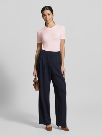 Max Mara Studio Regular Fit Strick-Shirt aus Seiden-Woll-Mix Modell 'MSTLEPRE' Hellrosa 1