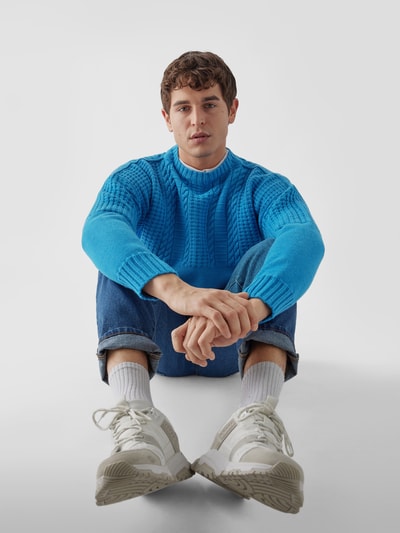 Maison Margiela Pullover aus Schurwolle Blau 6