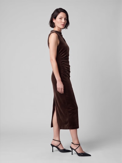 Jake*s Cocktail Cocktailkleid mit seitlicher Raffung Schoko 1