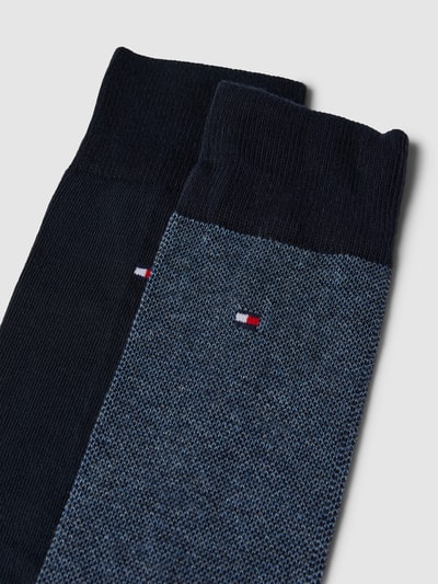 Tommy Hilfiger Socken mit Label-Details im 2er-Pack Modell 'Birdeye' Jeansblau 2