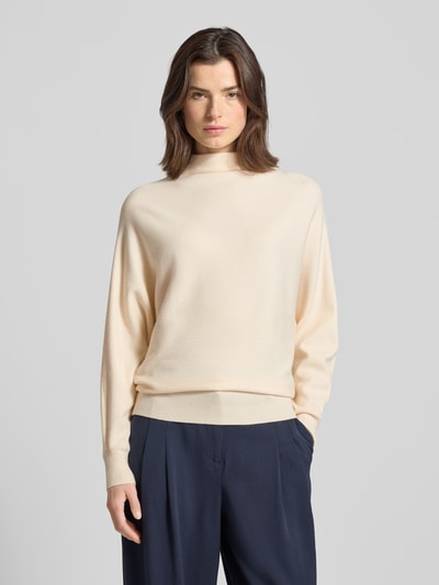 zero Gebreide pullover van viscosemix met opstaande kraag Offwhite - 4