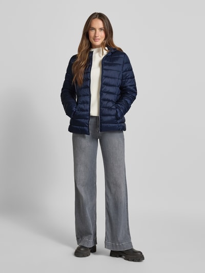 Jake*s Casual Steppjacke mit Kapuze Dunkelblau 1