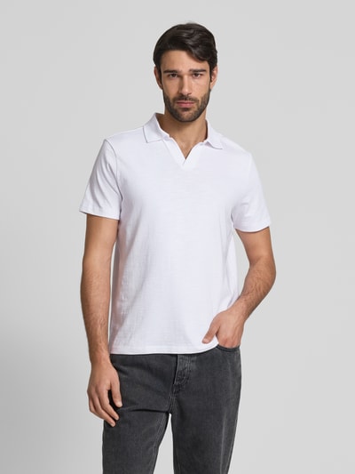 MCNEAL Poloshirt mit V-Ausschnitt Weiss 4