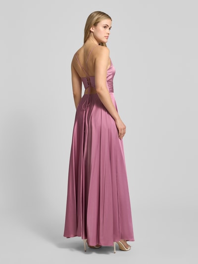 Hey Kyla Avondjurk van satijn met vetersluiting aan de achterkant Felroze - 5