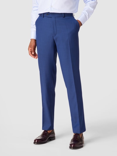 Carl Gross Modern fit pantalon van scheerwol Blauw - 4