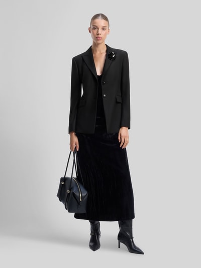 HUGO Regular Fit Longblazer aus Viskose-Mix Black 1