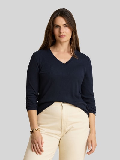 Lauren Ralph Lauren Slim fit shirt met lange mouwen van mix van katoen en modal Marineblauw - 6