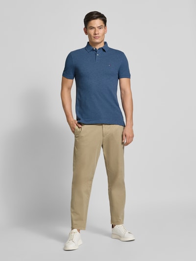 Tommy Hilfiger Regular Fit Poloshirt aus Baumwoll-Elasthan-Mix Blau 1