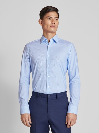 BOSS Modern Fit Regular fit zakelijk overhemd met kentkraag, model 'Joe' Bleu - 4