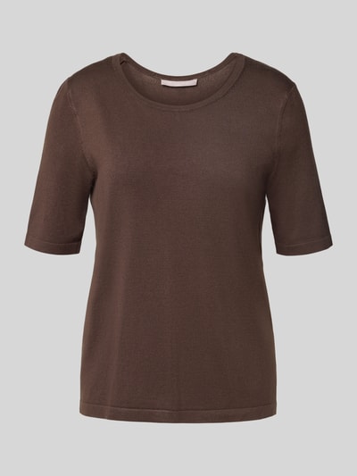 Christian Berg Woman Selection Sweter z dzianiny z rękawem o dł. 1/2 Ciemnobrązowy 2