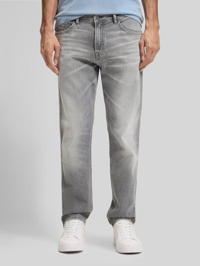 BOSS Orange Jeans o kroju regular fit z mieszanki bawełny model 'REMAINE' Jasnoszary 4