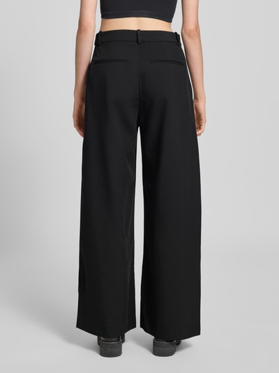 WEEKDAY Wide Leg Bundfaltenhose mit Gürtelschlaufen Modell 'Dara' Black 5