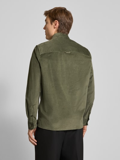 Drykorn Regular Fit Hemdjacke aus Cord Modell 'CORDUROY OVERSHIRT' Khaki 5