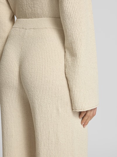 JAKE*S STUDIO WOMAN Spodnie materiałowe z prostą nogawką i fakturowanym wzorem Beżowy 3