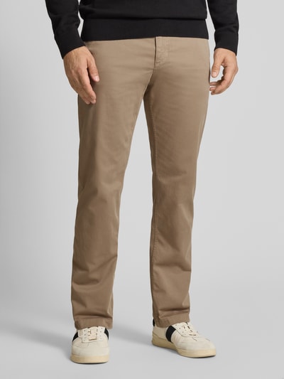 BOSS Orange Regular fit chino van katoenmix Lichtbruin - 4