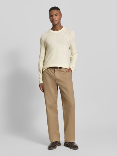 JOOP! Collection Sweter z dzianiny z mieszanki wełny model ‘Dariono’ Złamany biały 1