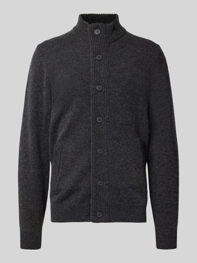 Barbour Regular fit gebreid jack van echte wol Grafiet - 2