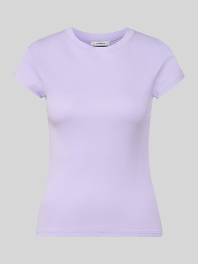 Produktfoto, T-shirt met ronde hals model 'EVERYDAY' van Topshop uit katoenmix in slim fit, ruglengte maat S 54 cm, dames product.