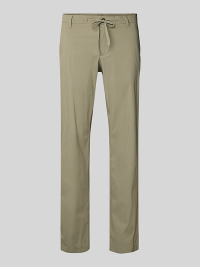 SELECTED HOMME Slim fit broek met tunnelkoord, model 'LERO' Rietgroen - 2