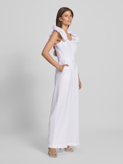 Rinascimento Cocktail-Jumpsuit mit rückseitigem Reißverschluss Weiss 1