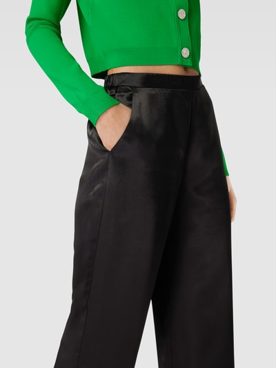 MaxMara Leisure Broek in glanzende look, model 'FISCHIO' Zwart - 3