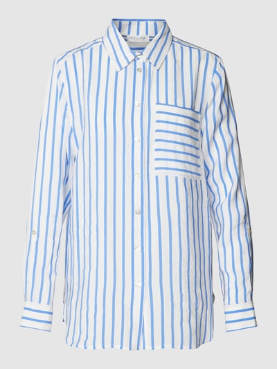 Christian Berg Woman Bluzka koszulowa ze wzorem w paski Granatowy 2