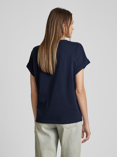 Tom Tailor T-shirt met labelstitching Marineblauw - 5