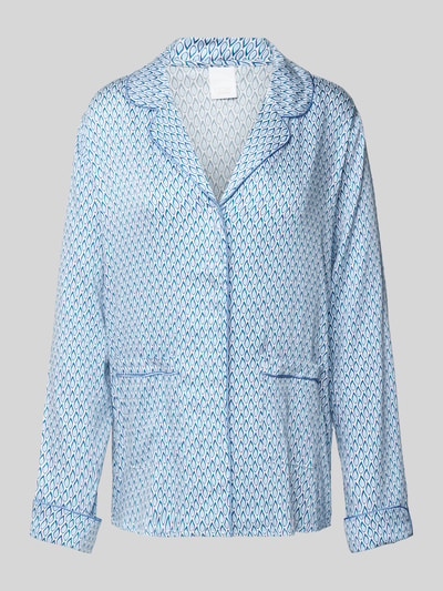 CCDK Copenhagen Pyjamatop met resortkraag, model 'Josephine' Blauw - 1