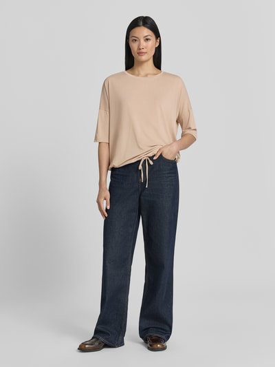 Christian Berg Woman T-Shirt aus Modal-Mix mit Tunnelzug Mud 1