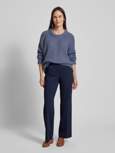 Gardeur Stoffen broek met elastische band, model 'Filipa' Marineblauw - 1