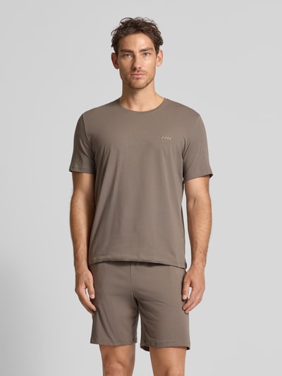 BOSS Regular Fit T-Shirt aus Baumwoll-Elasthan-Mix Schlamm 4