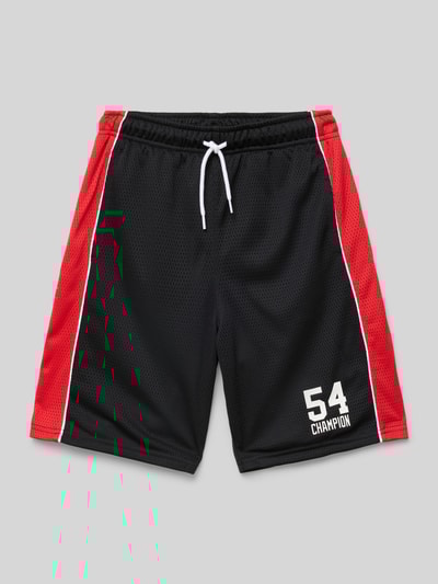 CHAMPION Regular Fit Sweatshorts mit Label-Print Black 1