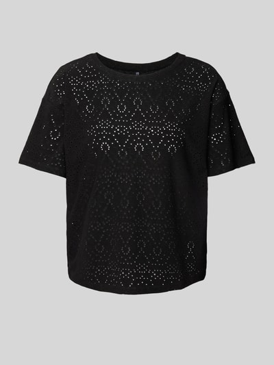 Pieces Regular Fit T-Shirt mit Ausbrenner-Effekt Modell 'ABBY' Black 2