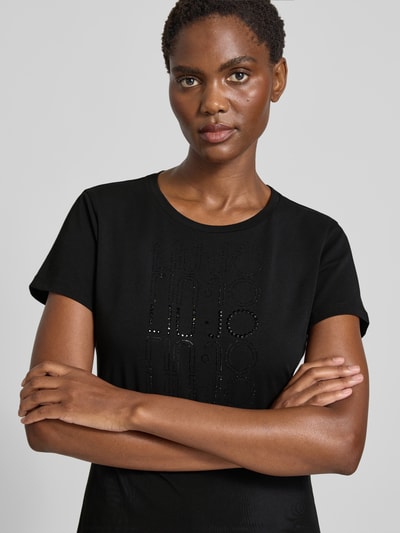 LIU JO SPORT T-shirt met strass-steentjes Zwart - 3