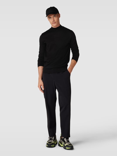 SELECTED HOMME Gebreide pullover met turtleneck, model 'TOWN' Zwart - 1