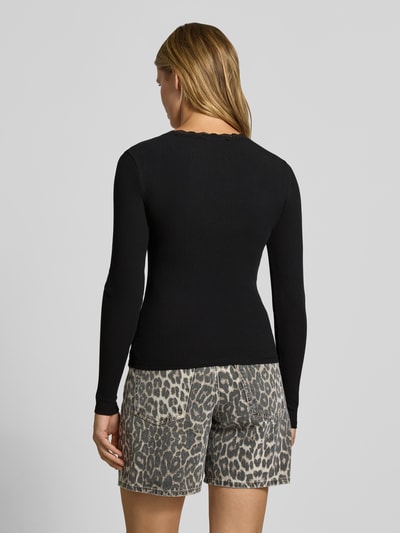 ONLY Slim Fit Langarmshirt aus Baumwoll-Mix Modell 'SARA SHARAI' Black 5