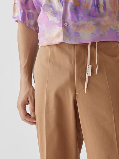 Marni Bundfaltenhose mit Schnürung Camel 3