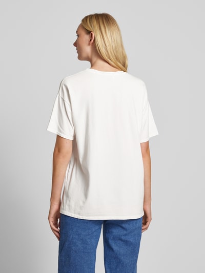 VILLA SOPHIE T-shirt met labelprint, model 'ESSENTIALS' Offwhite - 5