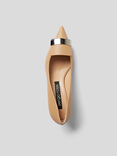 Sergio Rossi Pumps aus Leder Sand 6