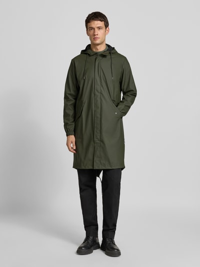 RAINS Parka mit Kapuze Oliv 4