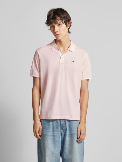 Tommy Jeans Regular Fit Poloshirt mit Logo-Stitching Pink 4